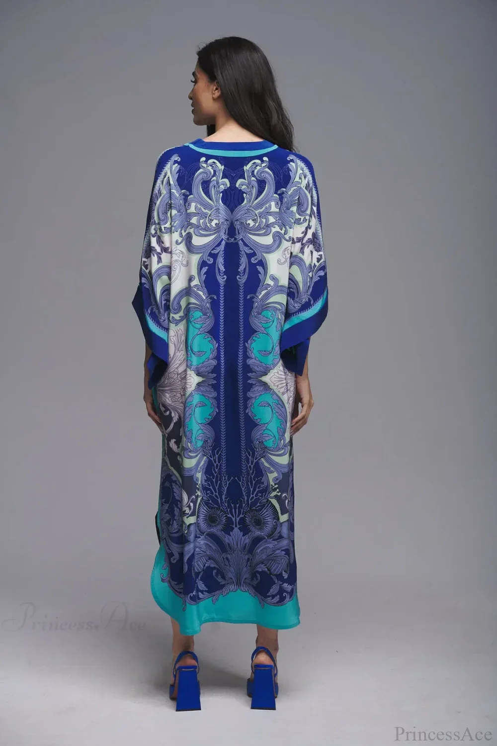 Boho Floral Print Beach Cover Up - Image 4