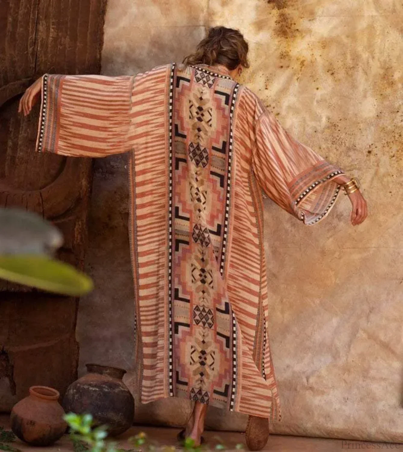 Boho Kimono Rayon Print Bikini Cover Up Loose Summer Dress - Image 5