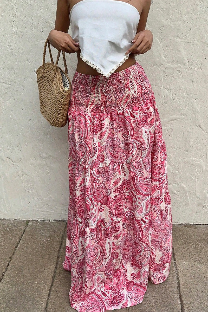 Boho Print A-Line Maxi Skirt - Image 2
