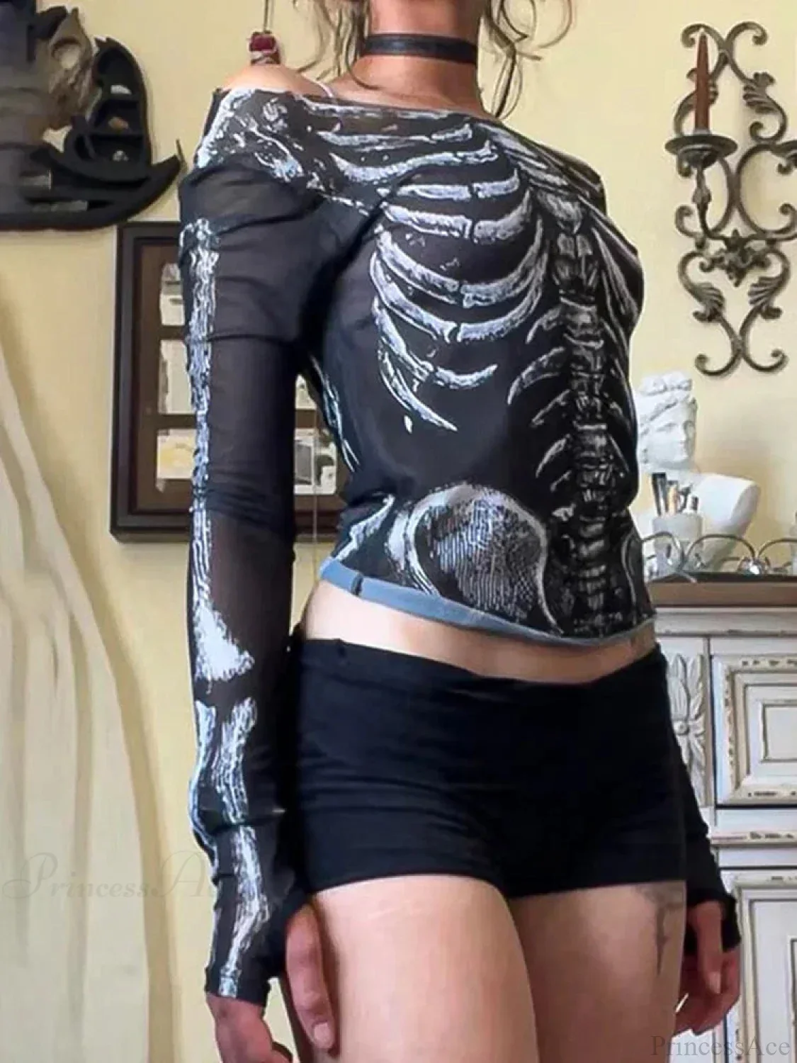 Bony Print Knit Top - Image 2