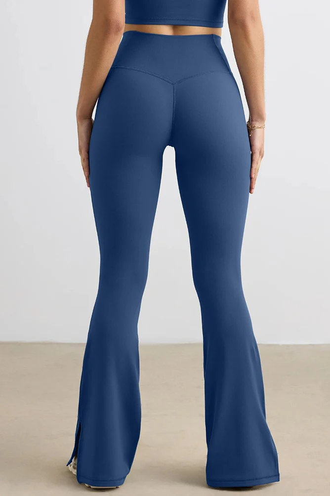 Booty Lifting Wide-Leg Flared Workout Leggings - Image 6