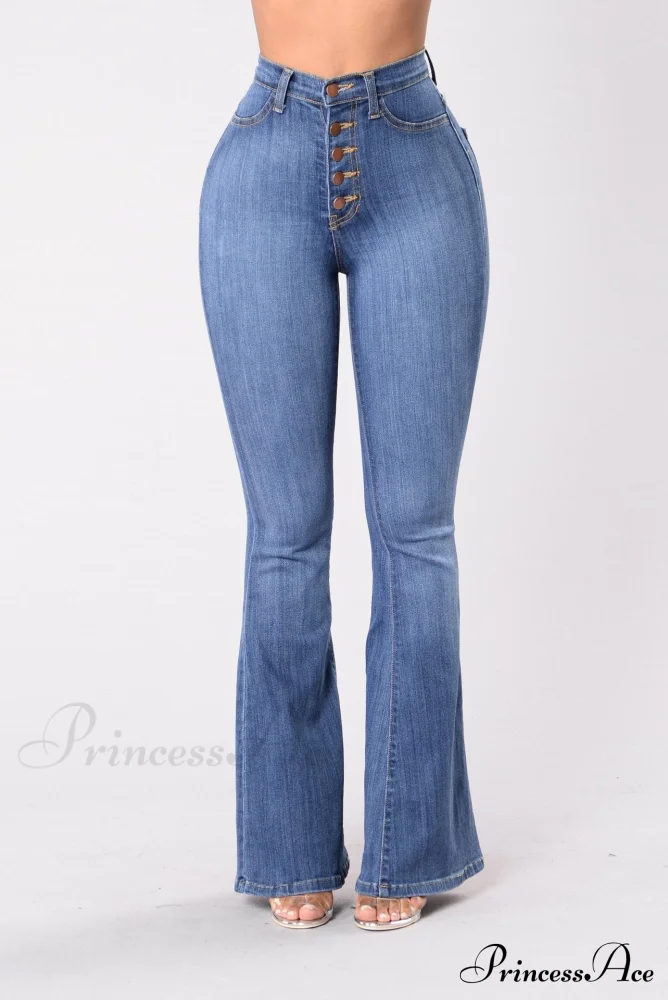 Bottom Denim Waist Flare Warm-Season Sexy Jean Push Bell Lady Women for Trousers High Pants Skinny Up Jeans Spring - Image 8