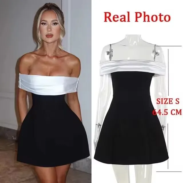 Bow Backless Strapless Party Dress - Image 15