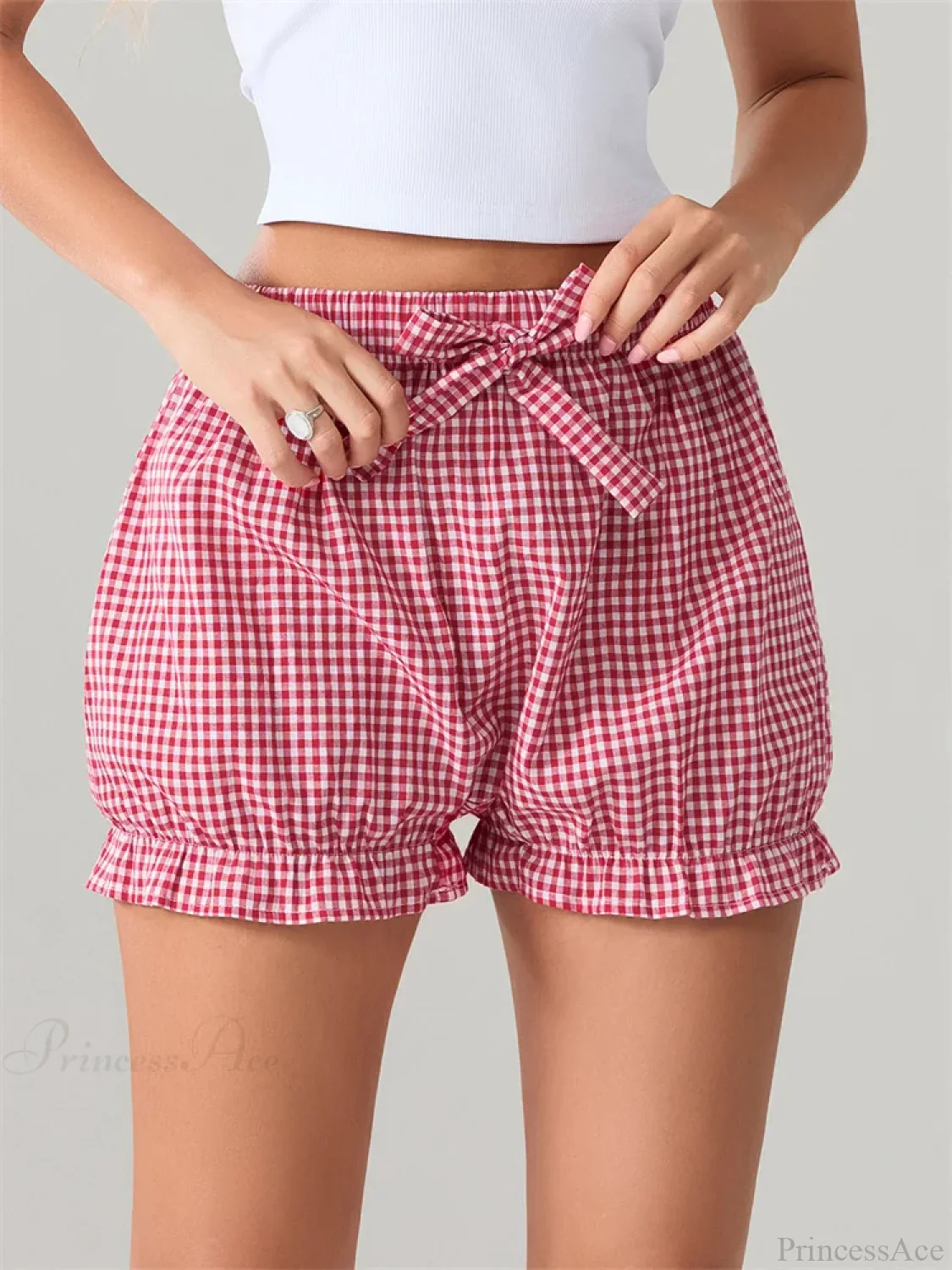 Bow Plaid Dots Bloomer Short - Image 2