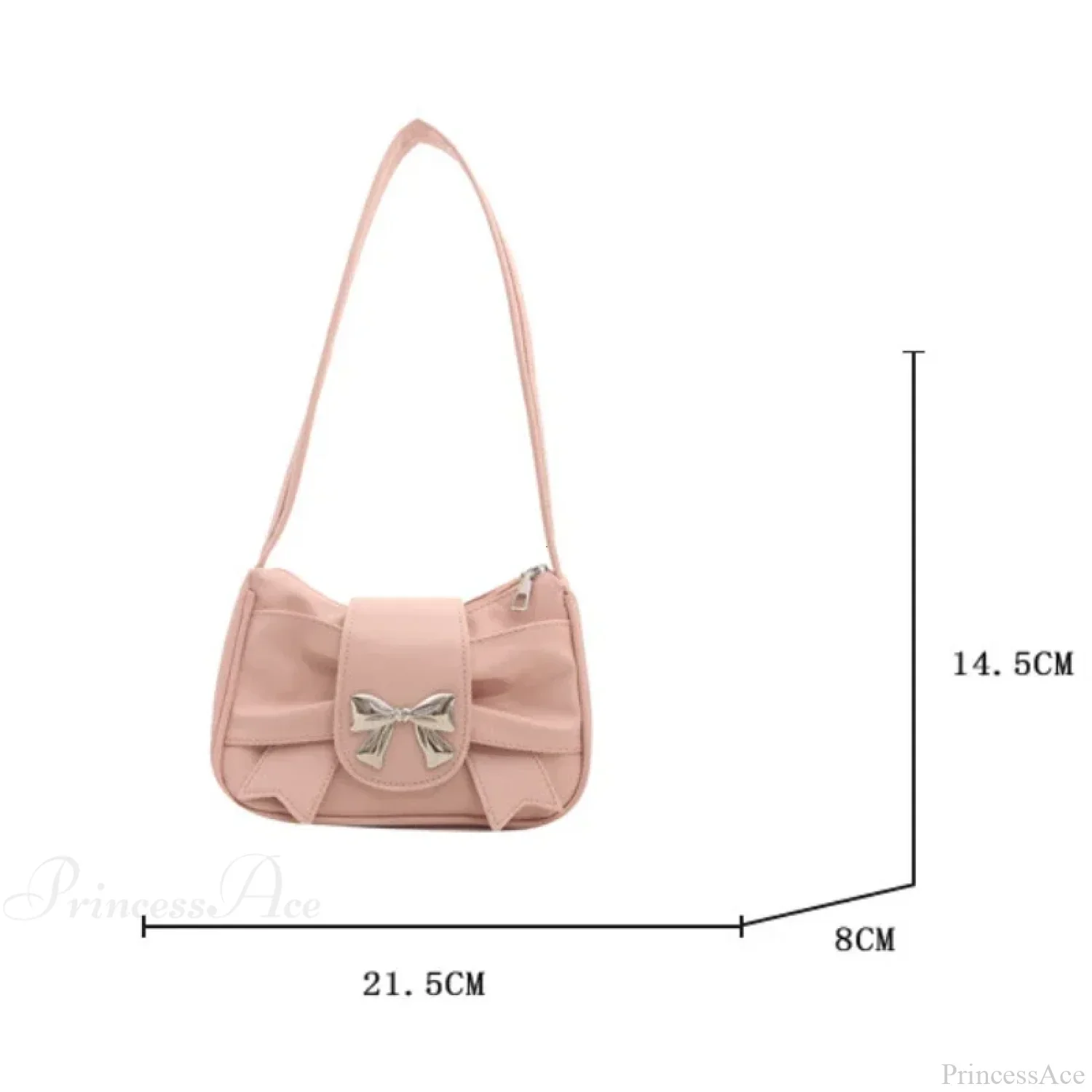 Bow PU Leather Casual Shoulder Handbag - Image 6