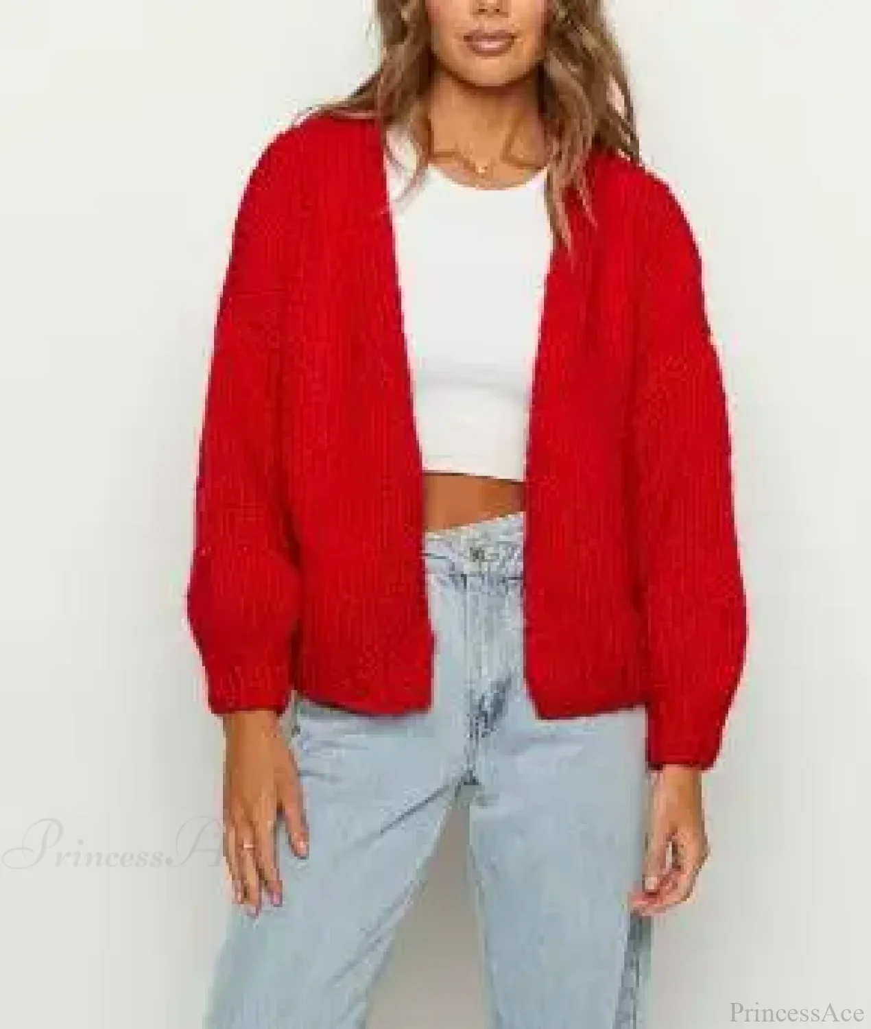 Bow Tie Front V-neck Cardigan - Image 8