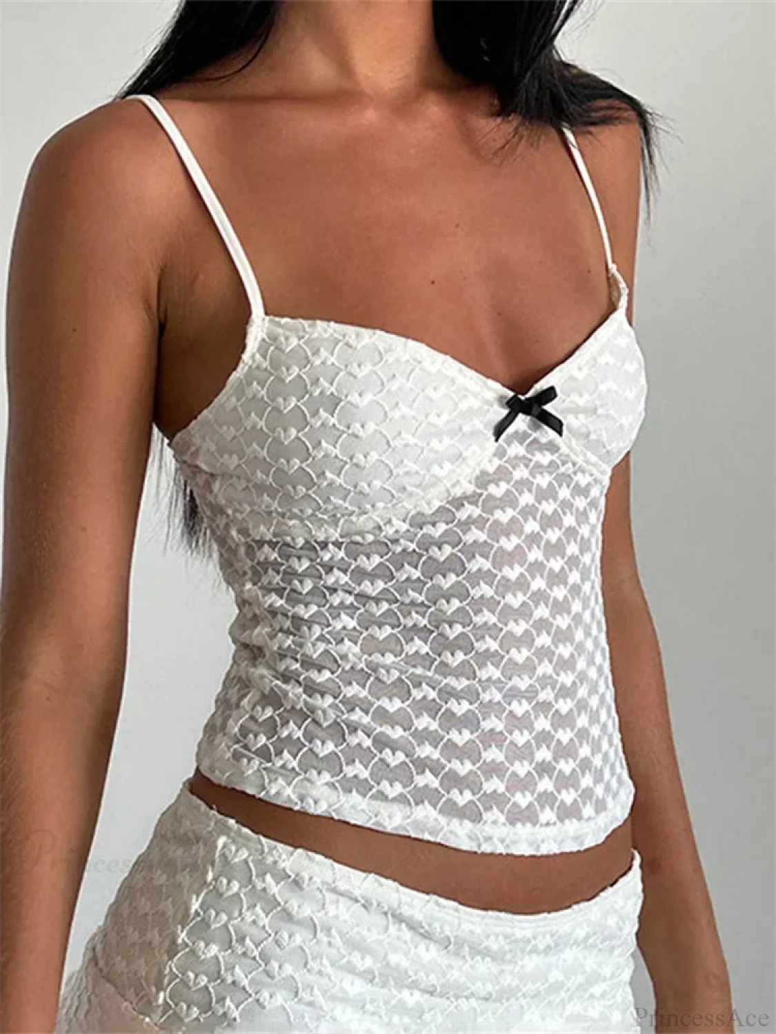 Bowknot Patchwork Sleeveless Backless Crop Top - Image 2