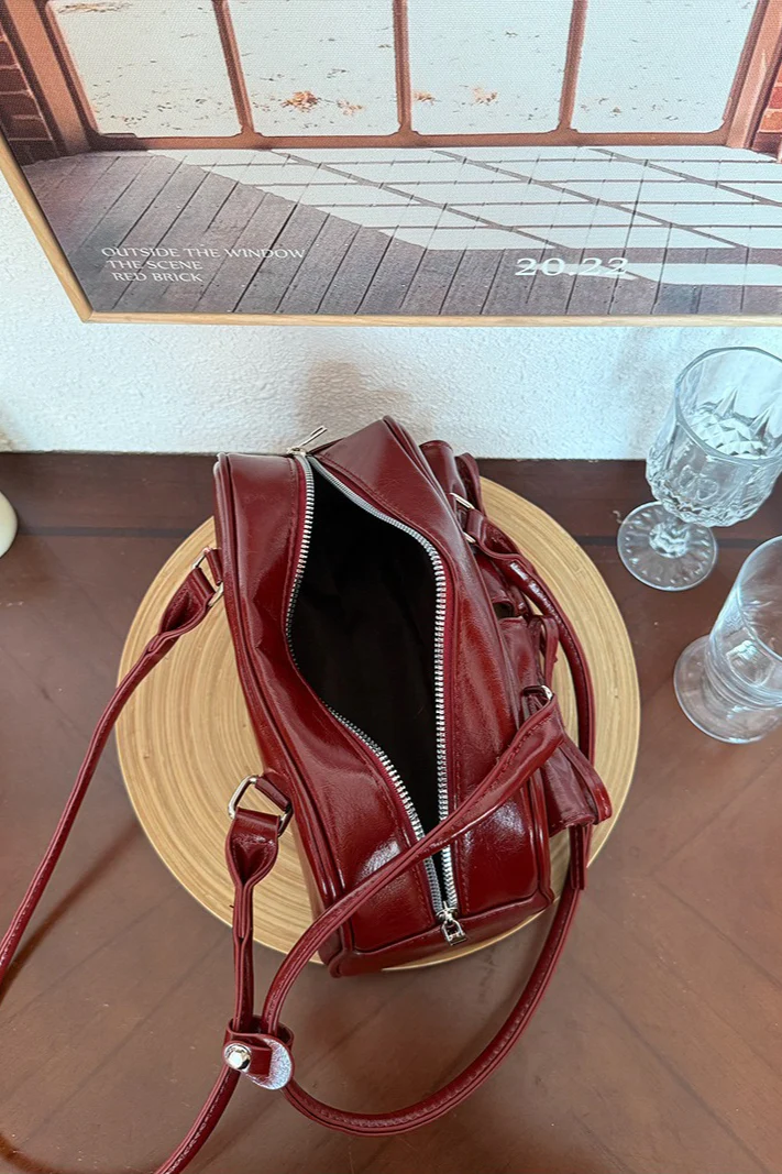 Bowknot Pillow Bowling Bag Chic Shoulder Underarm Tote Bag - Image 5