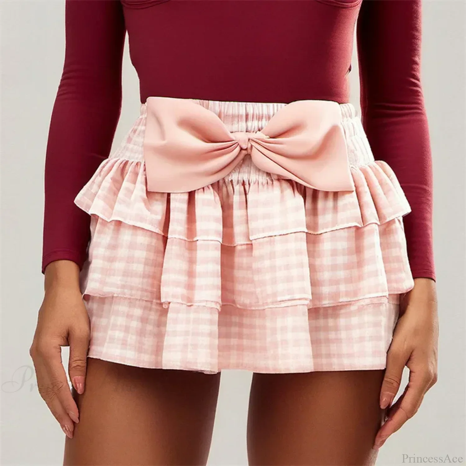 Bowknot Plaid Bloomers Skirt - Image 2