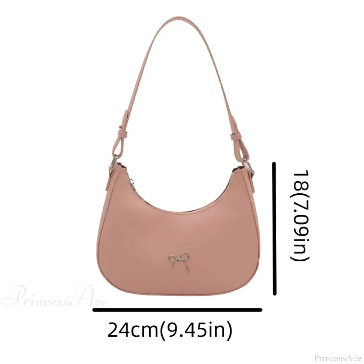 Bowknot Solid PU Leather Shoulder Bag - Image 5