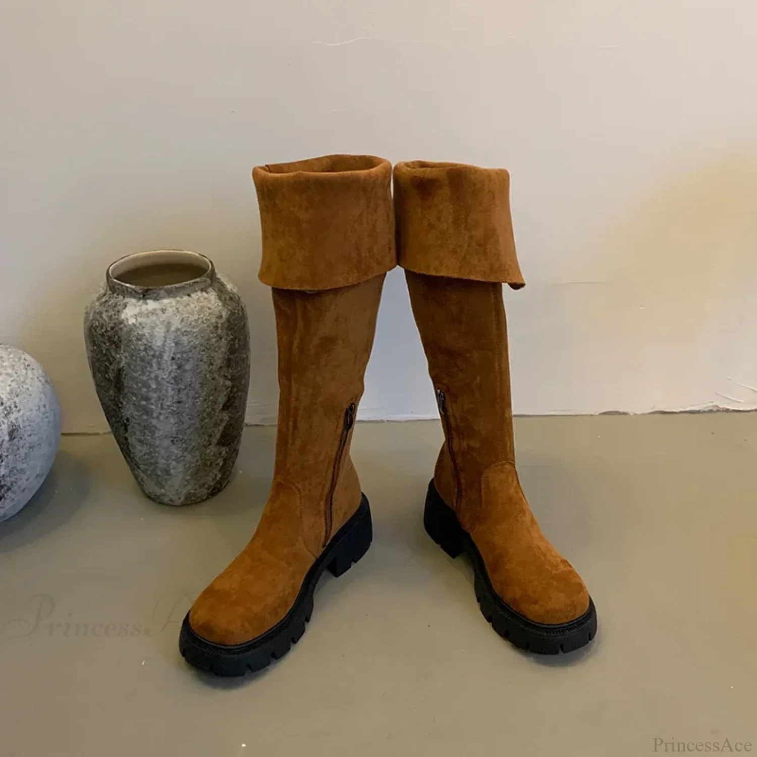 Brand New Female Platform Thigh High Slim Chunky Heels Party Knee High Boot - Image 4