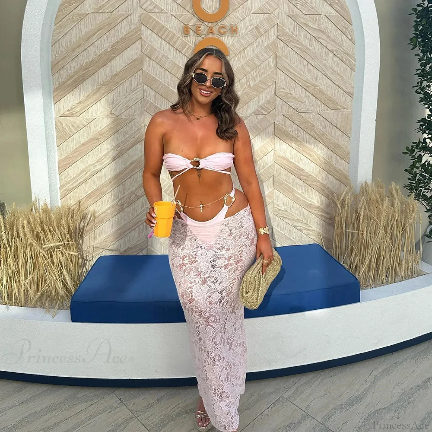 Brazil Long Dress Bandeau Three Piece Swimsuit - Image 3