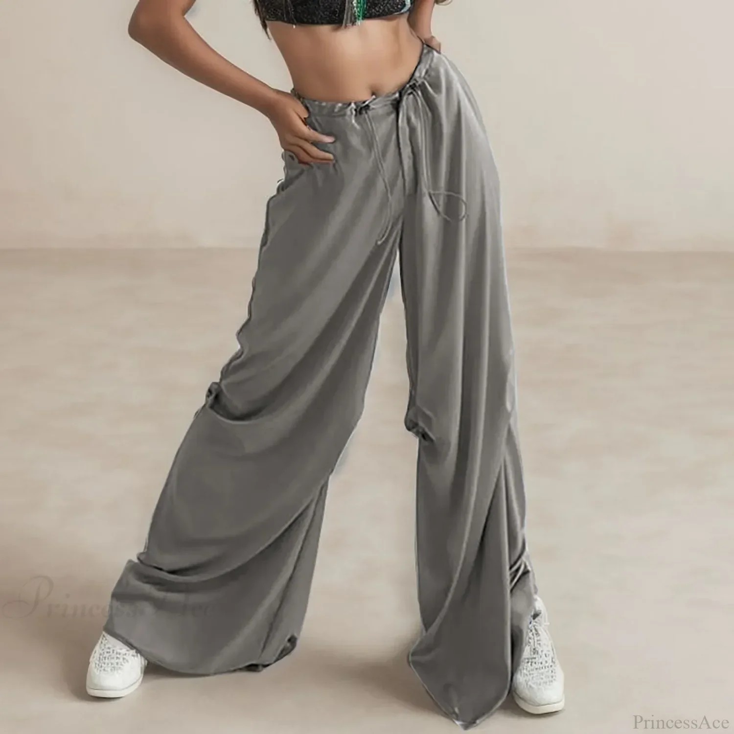 Breathable Chiffon Culotte Wide Pants - Image 2