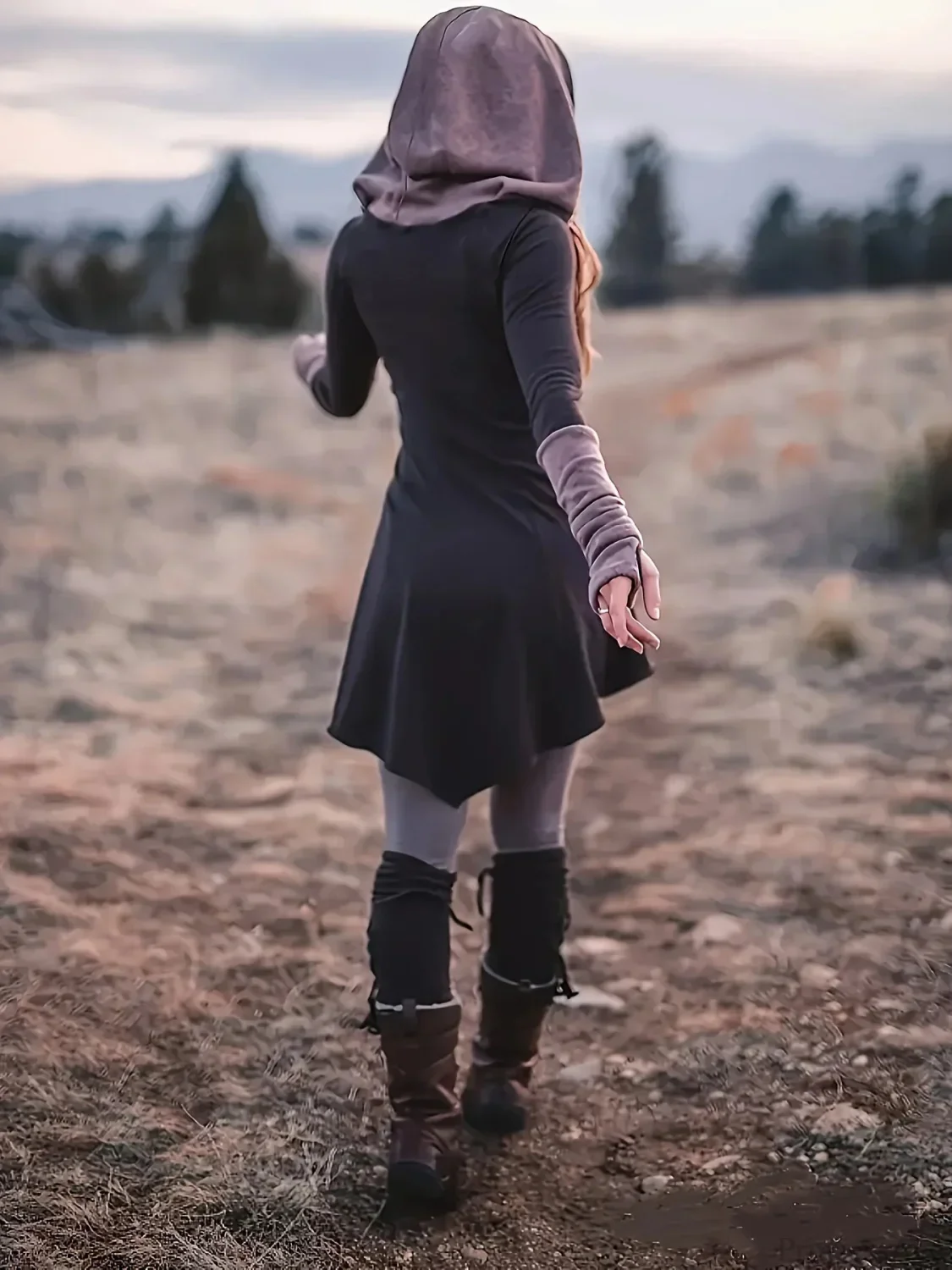 Bright Celestial Hooded Tiny Dress - Image 2