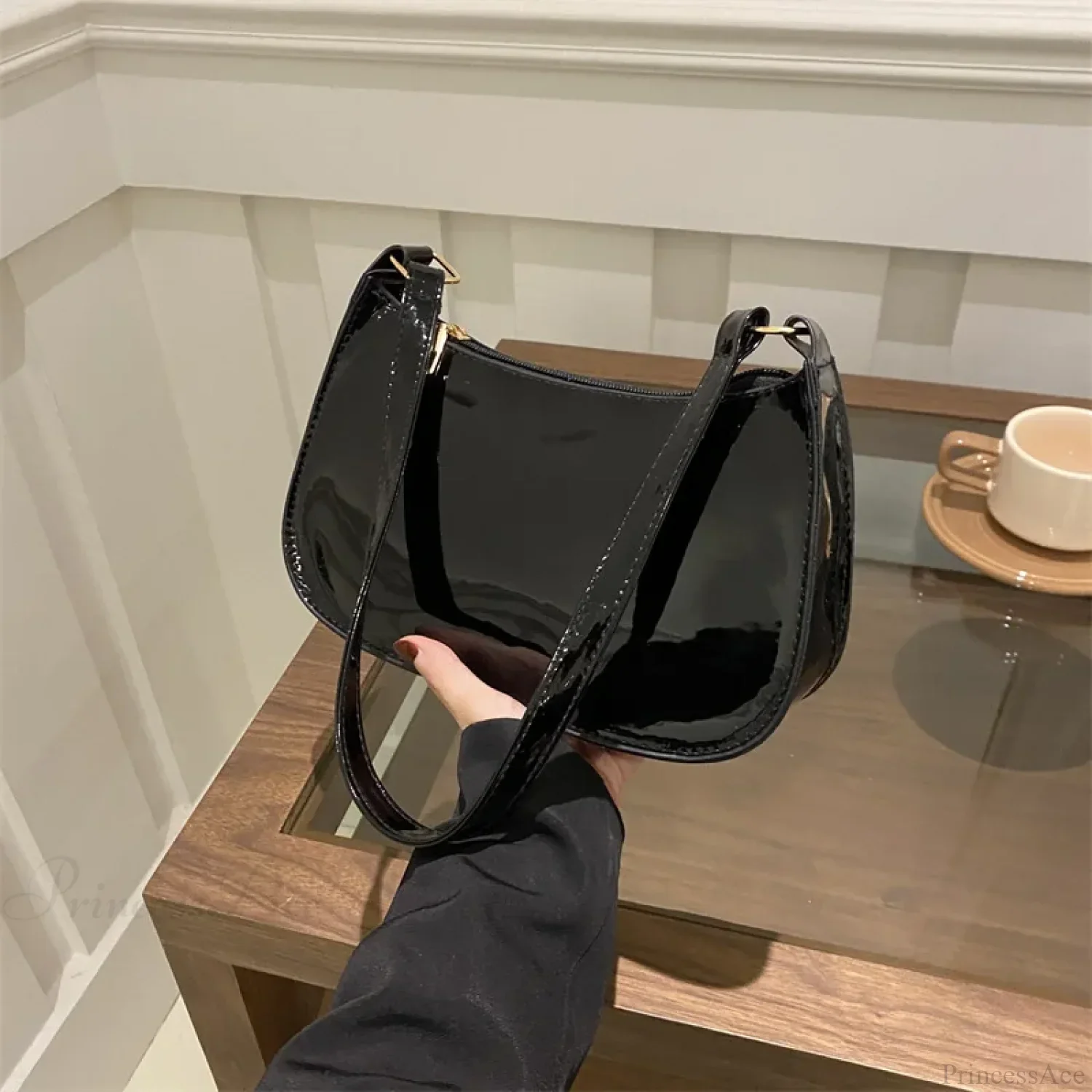Bright Color Solid Square Shoulder Bag - Image 4