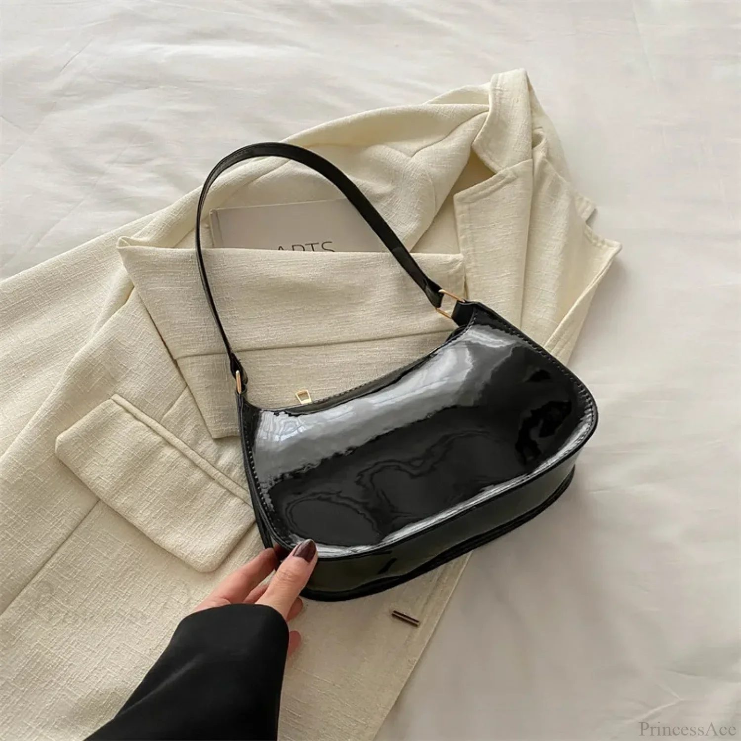 Bright Color Solid Square Shoulder Bag - Image 5
