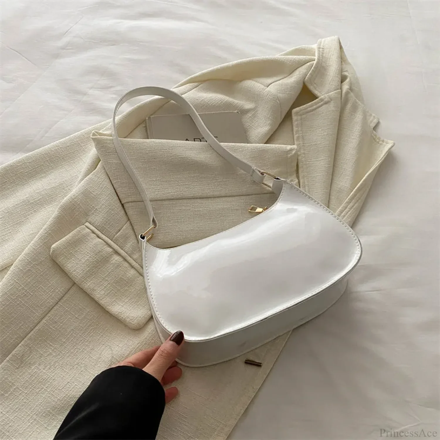Bright Color Solid Square Shoulder Bag - Image 6