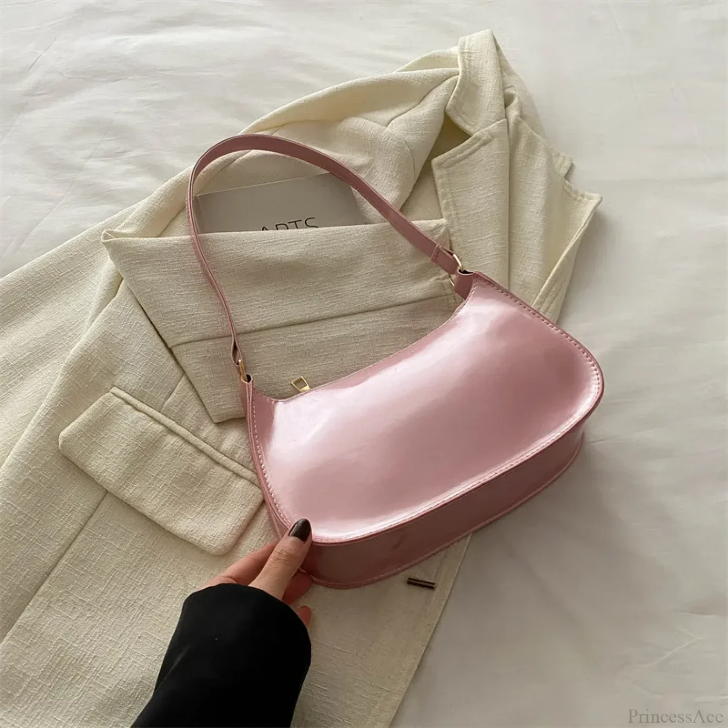 Bright Color Solid Square Shoulder Bag - Image 7