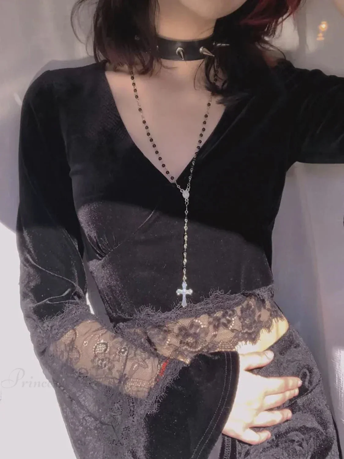Bright Lace Sleeve Knit Top - Image 3