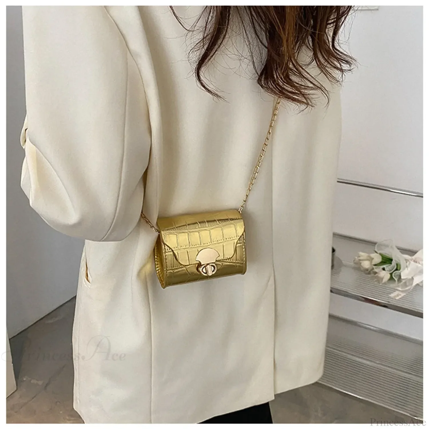 Bright Leather Mini Crossbody Bag - Image 4