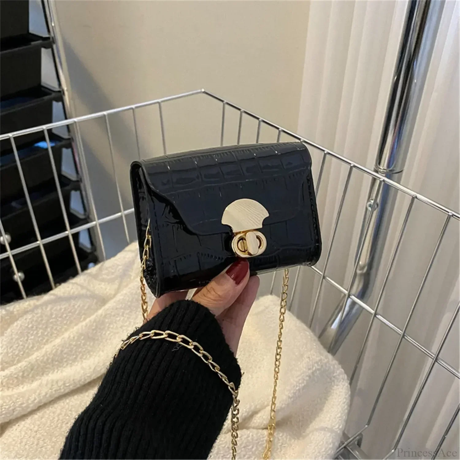 Bright Leather Mini Crossbody Bag - Image 6
