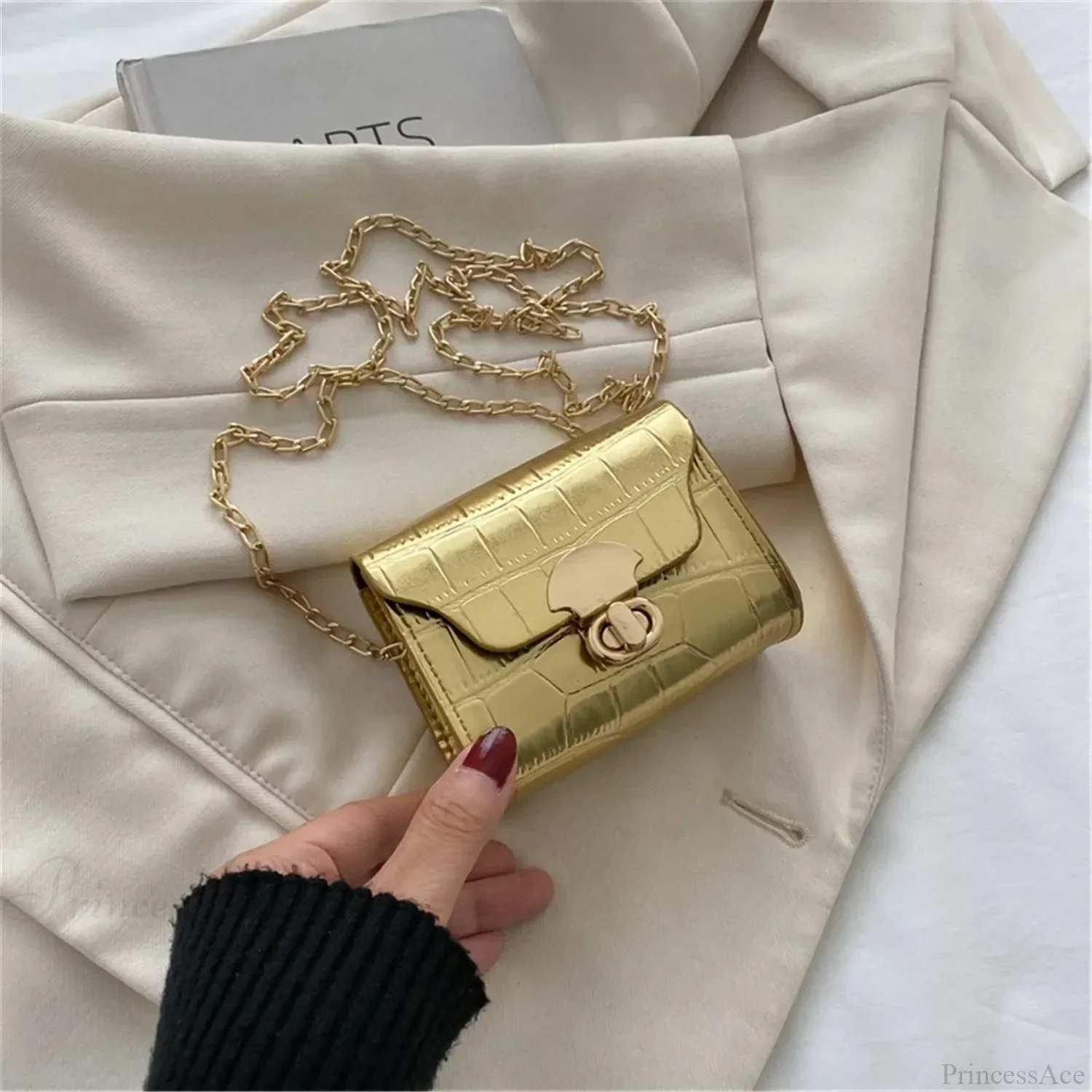 Bright Leather Mini Crossbody Bag - Image 7