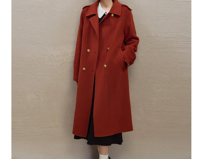 British Style Wool Red Coat - Image 6