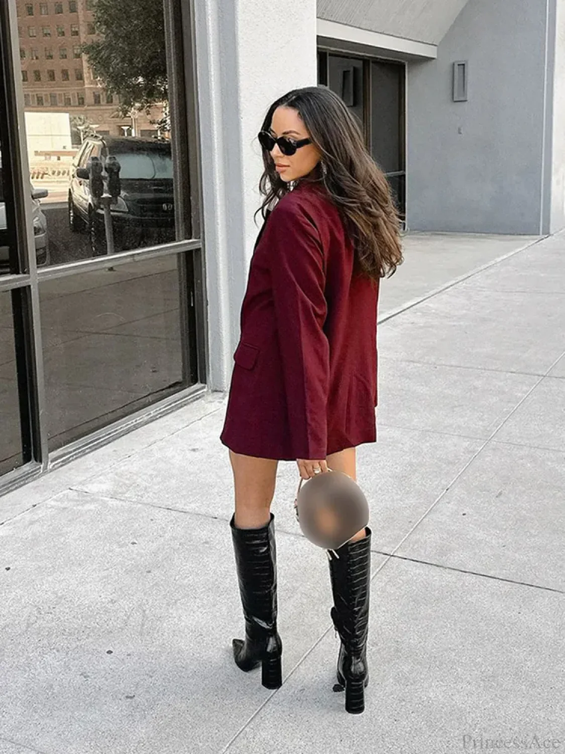 Burgundy Suit Coat - Image 3