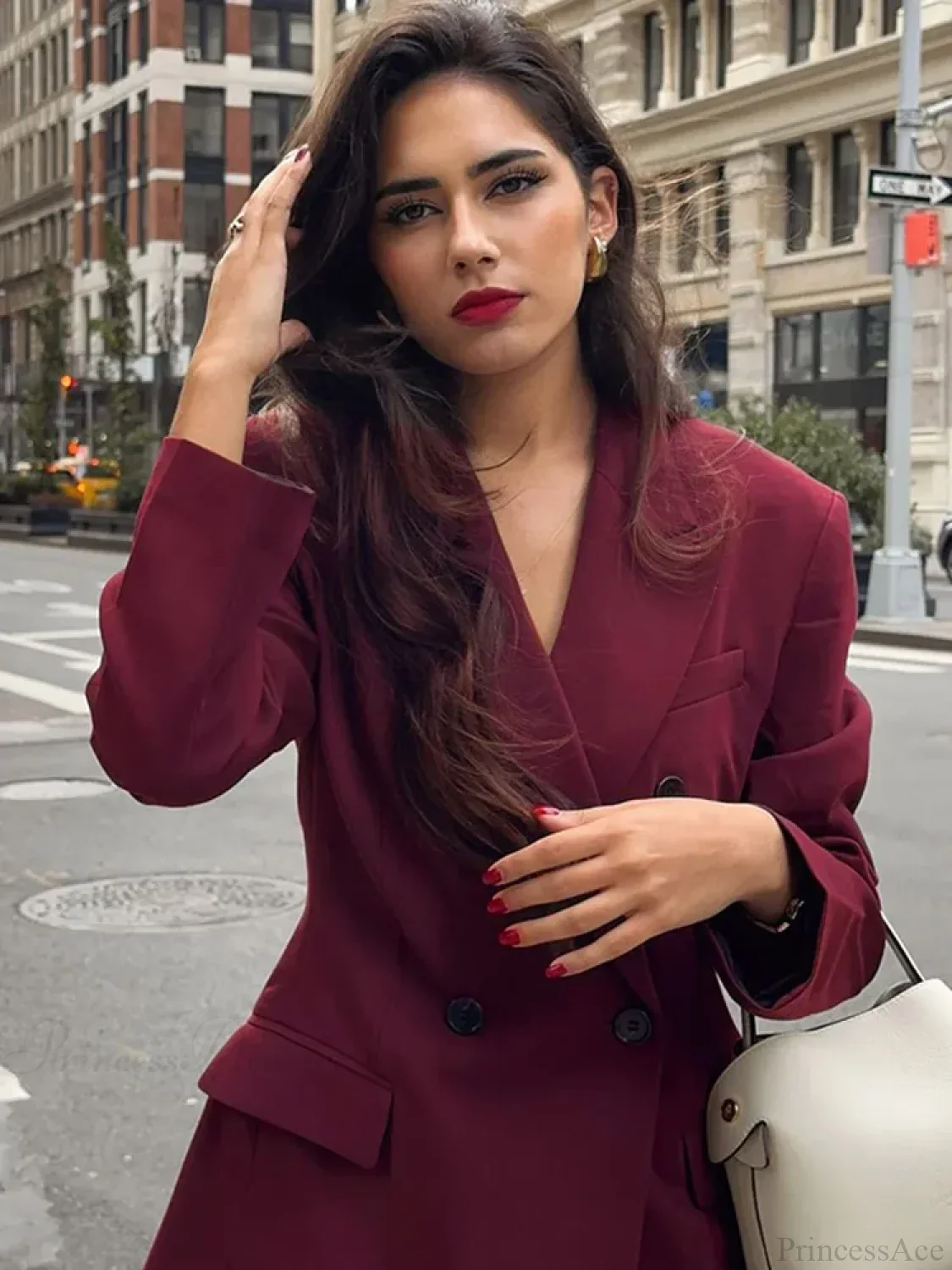 Burgundy Suit Coat - Image 6