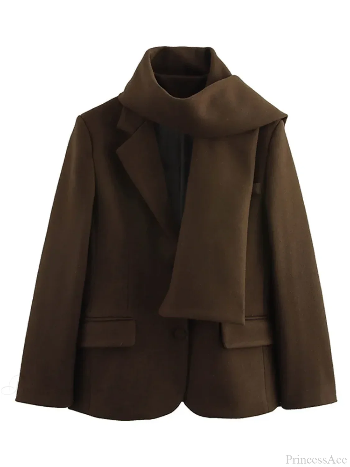 Burgundy Woolen Blends Suit Coat - Image 6