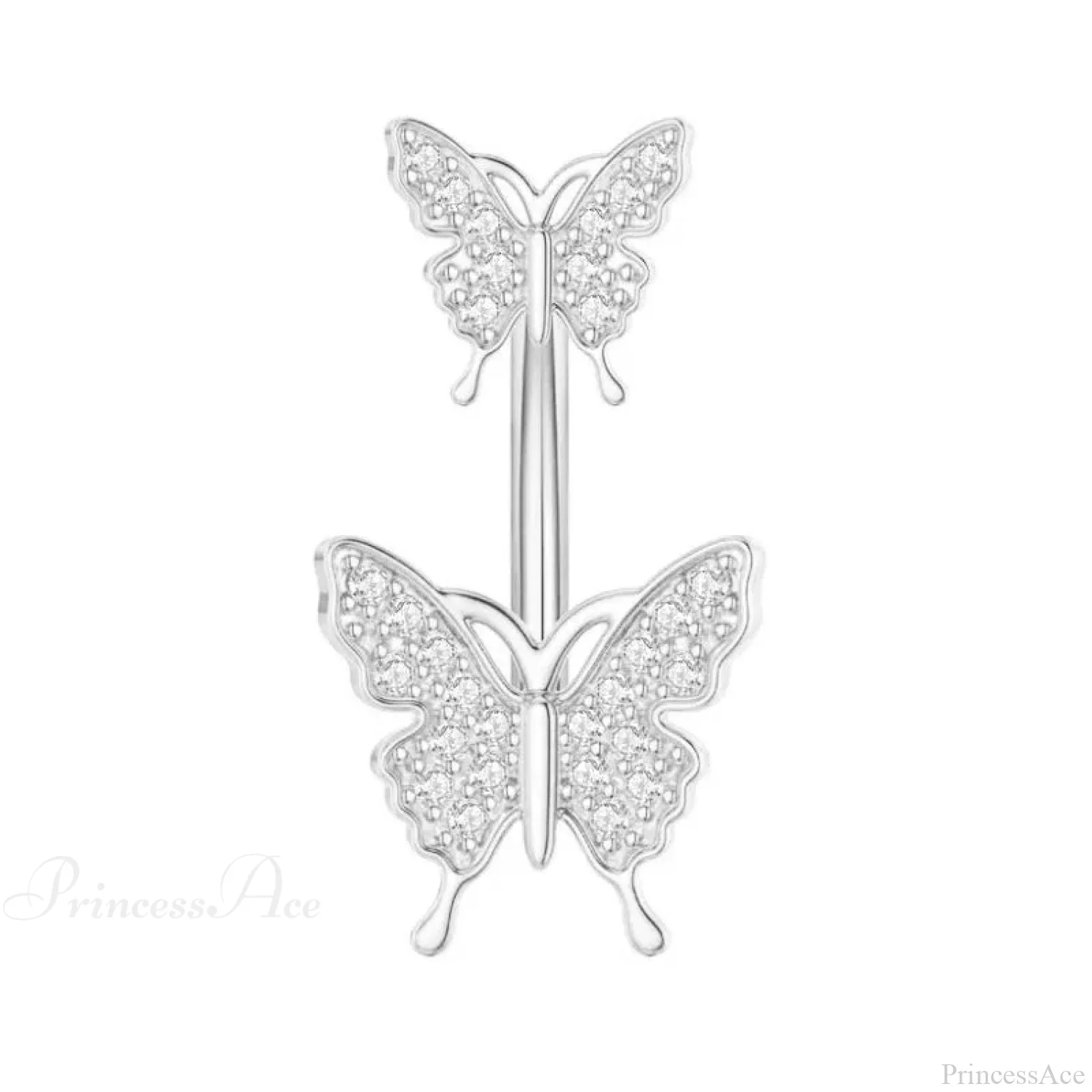 Butterfly CZ Sparkling Gothic Belly Ring - Image 23