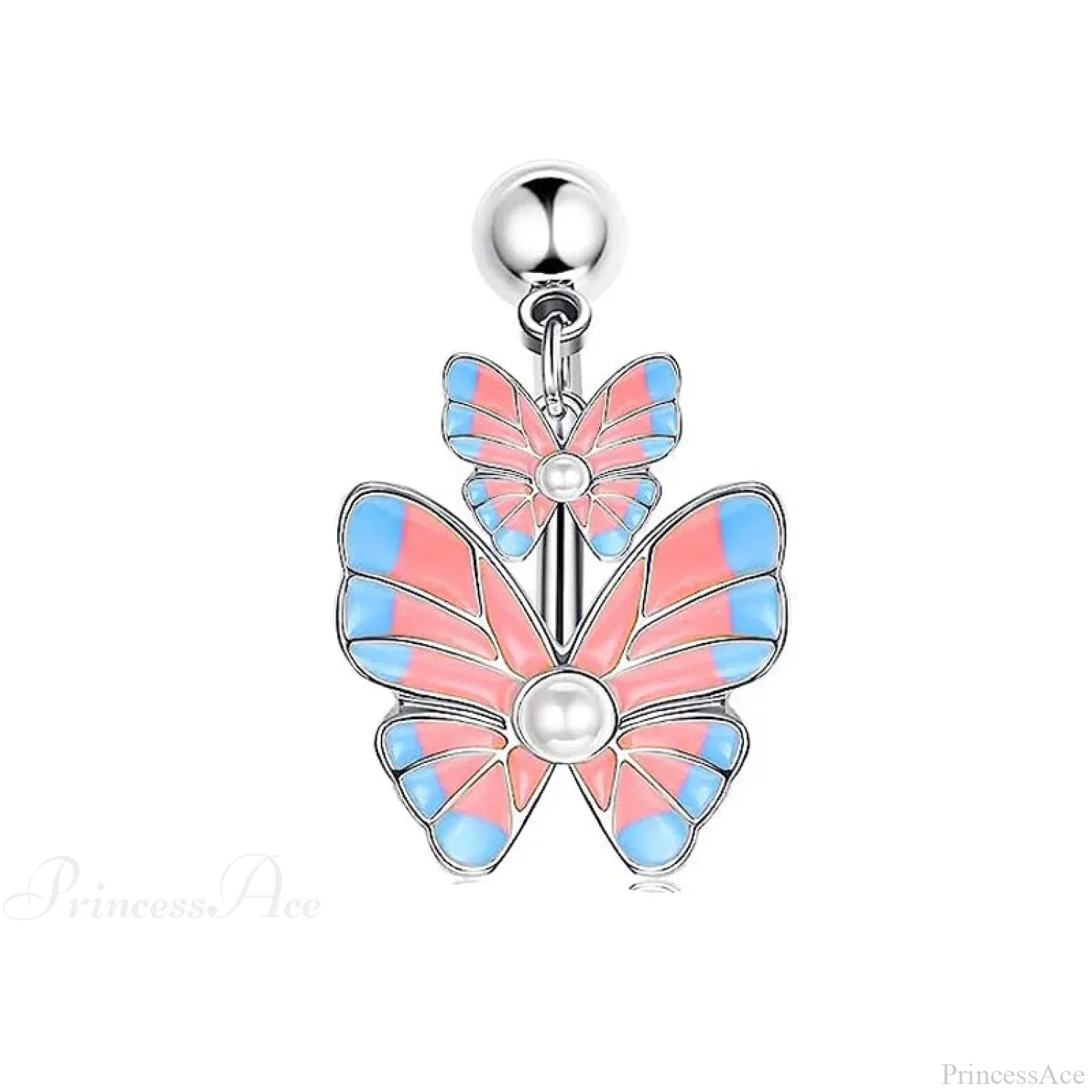 Butterfly CZ Sparkling Gothic Belly Ring - Image 26
