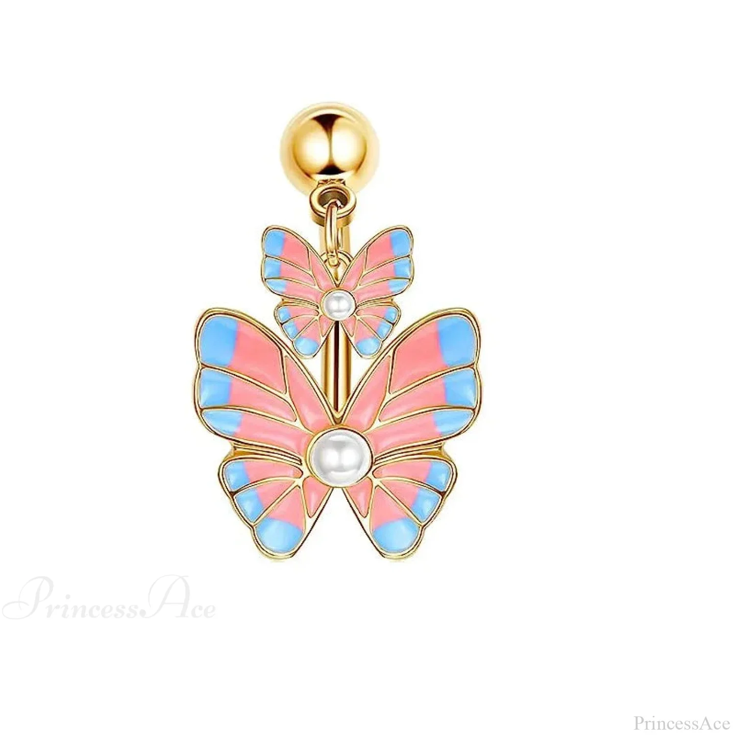 Butterfly CZ Sparkling Gothic Belly Ring - Image 27