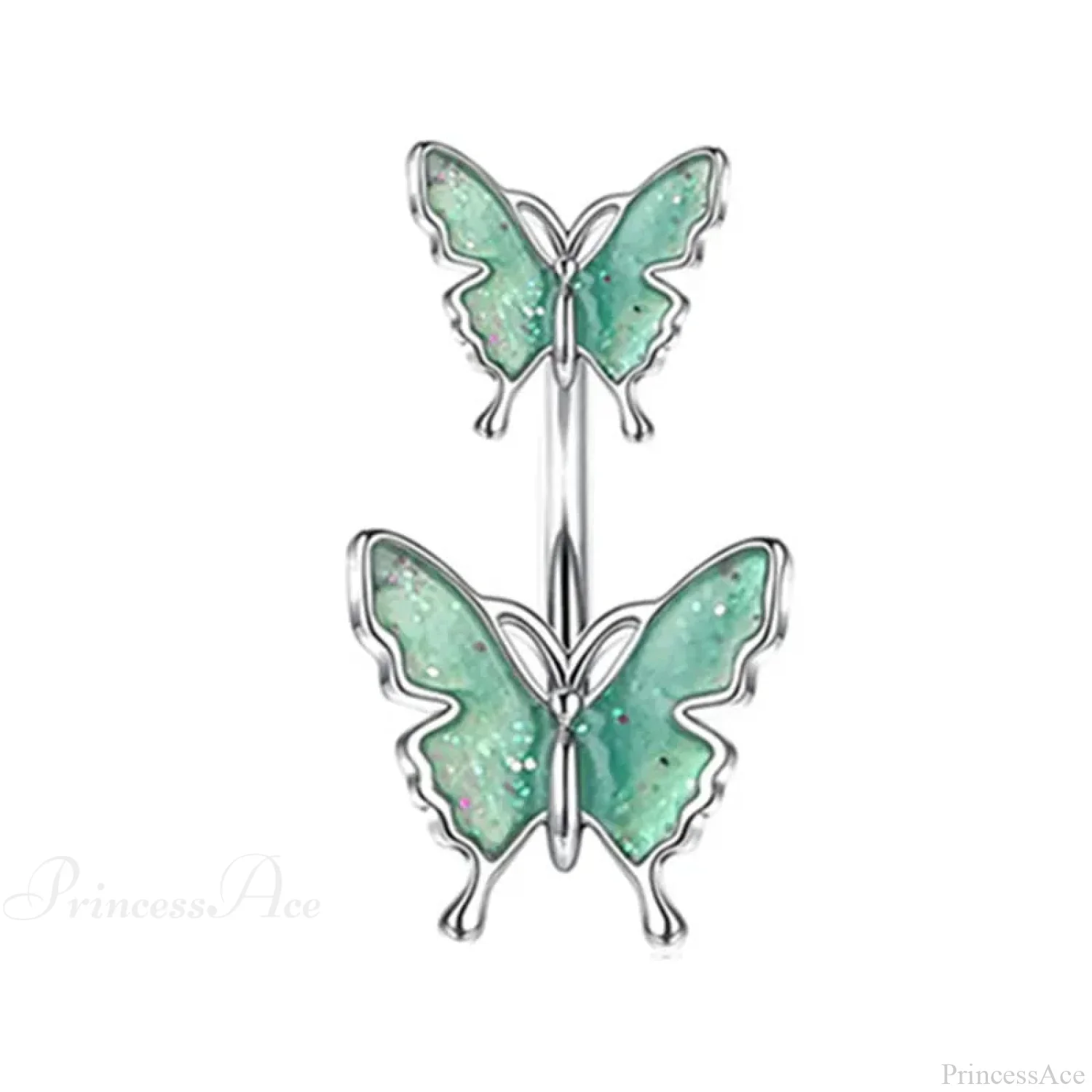 Butterfly CZ Sparkling Gothic Belly Ring - Image 32