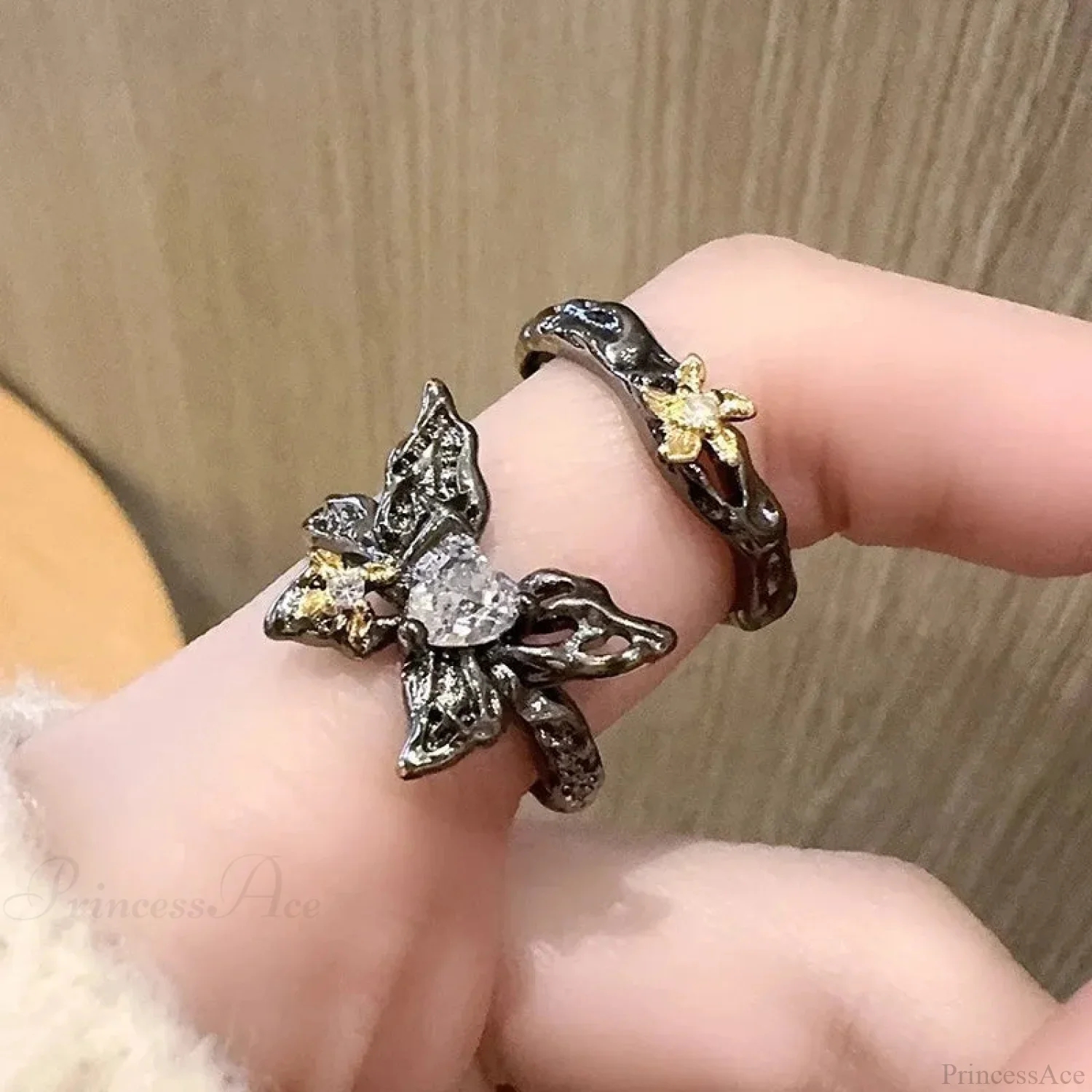 Butterfly Gothic Punk Style Ring - Image 2