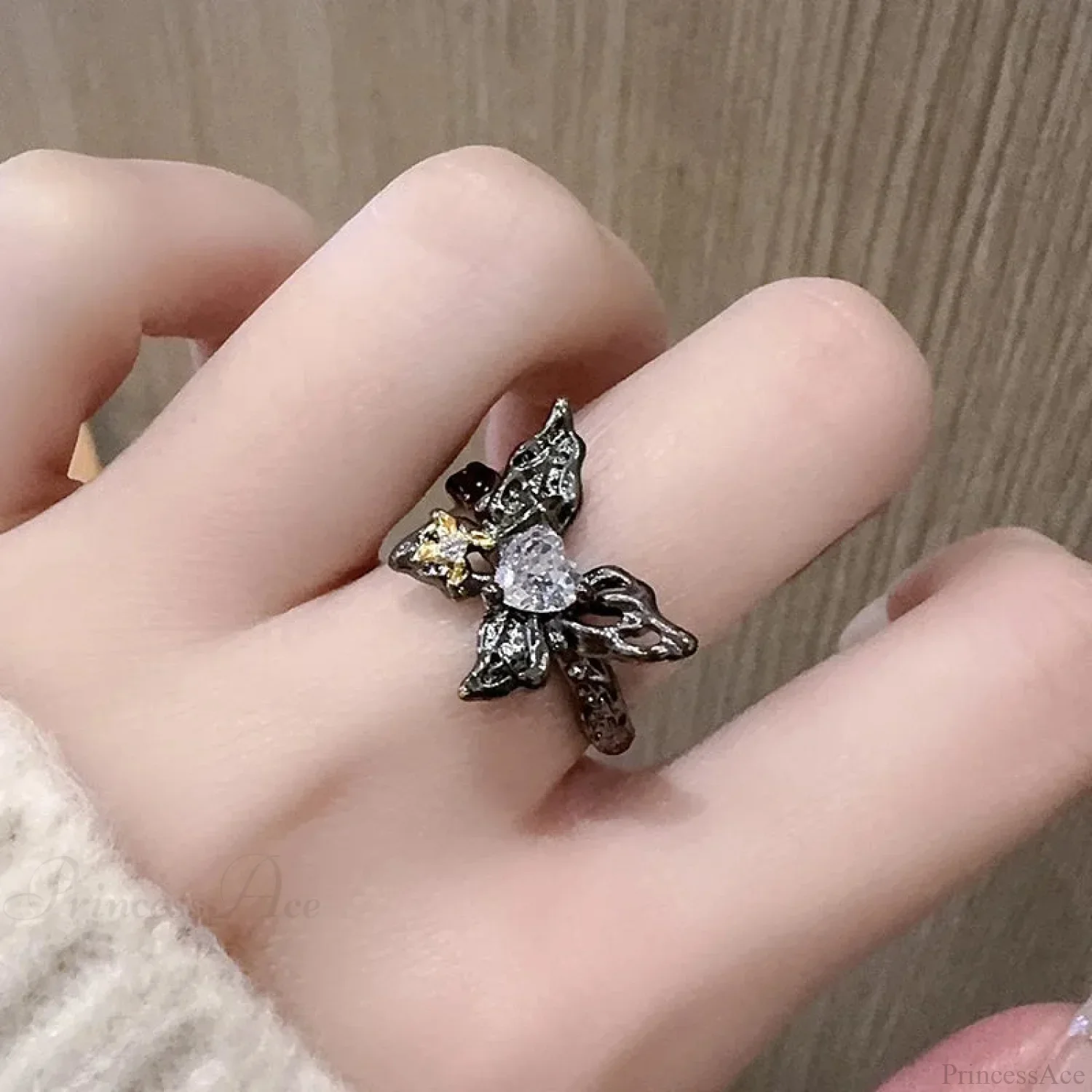 Butterfly Gothic Punk Style Ring - Image 3
