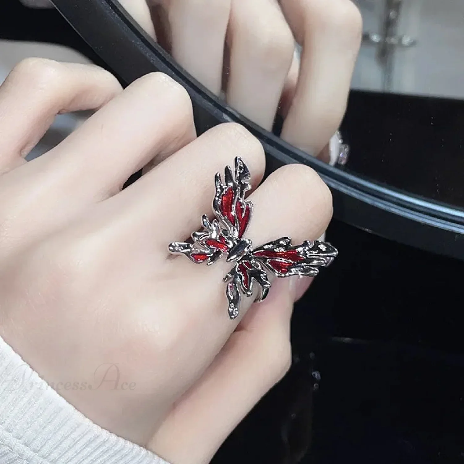 Butterfly Gothic Punk Style Ring - Image 5