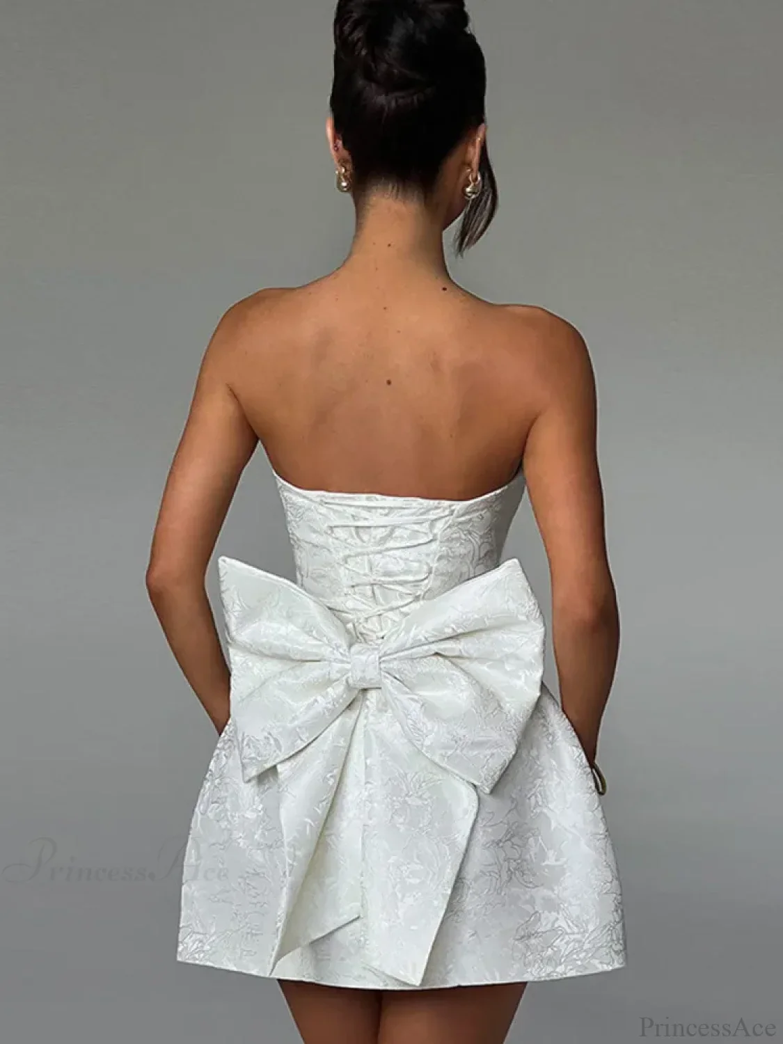 Butterfly Knot Backless Mini Dress - Image 3