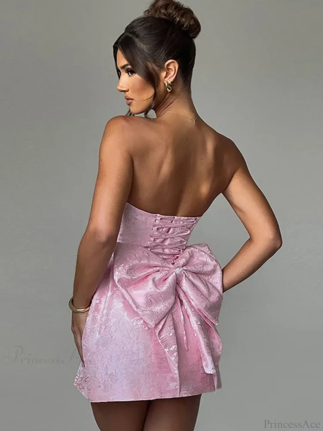 Butterfly Knot Backless Mini Dress - Image 5