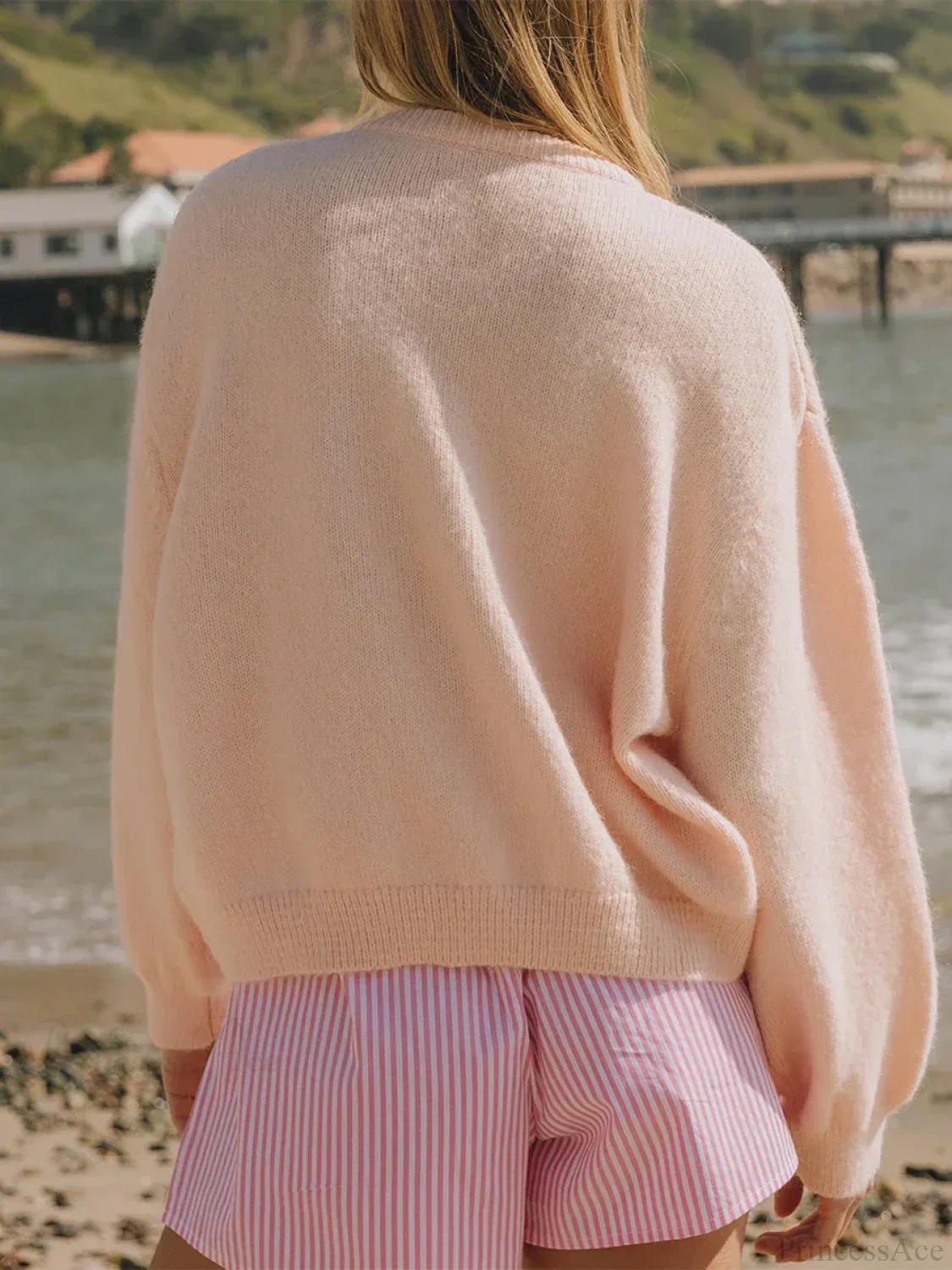 Button Down Lightweight Knit Cardigan - Image 2
