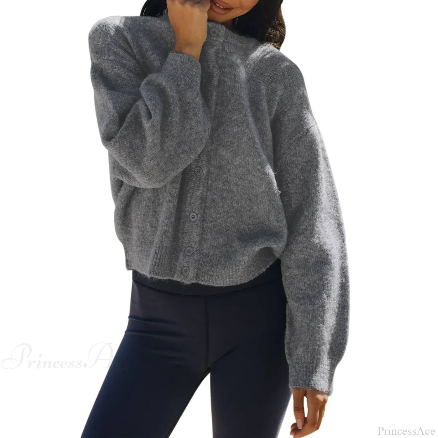 Button Down Lightweight Knit Cardigan - Image 7