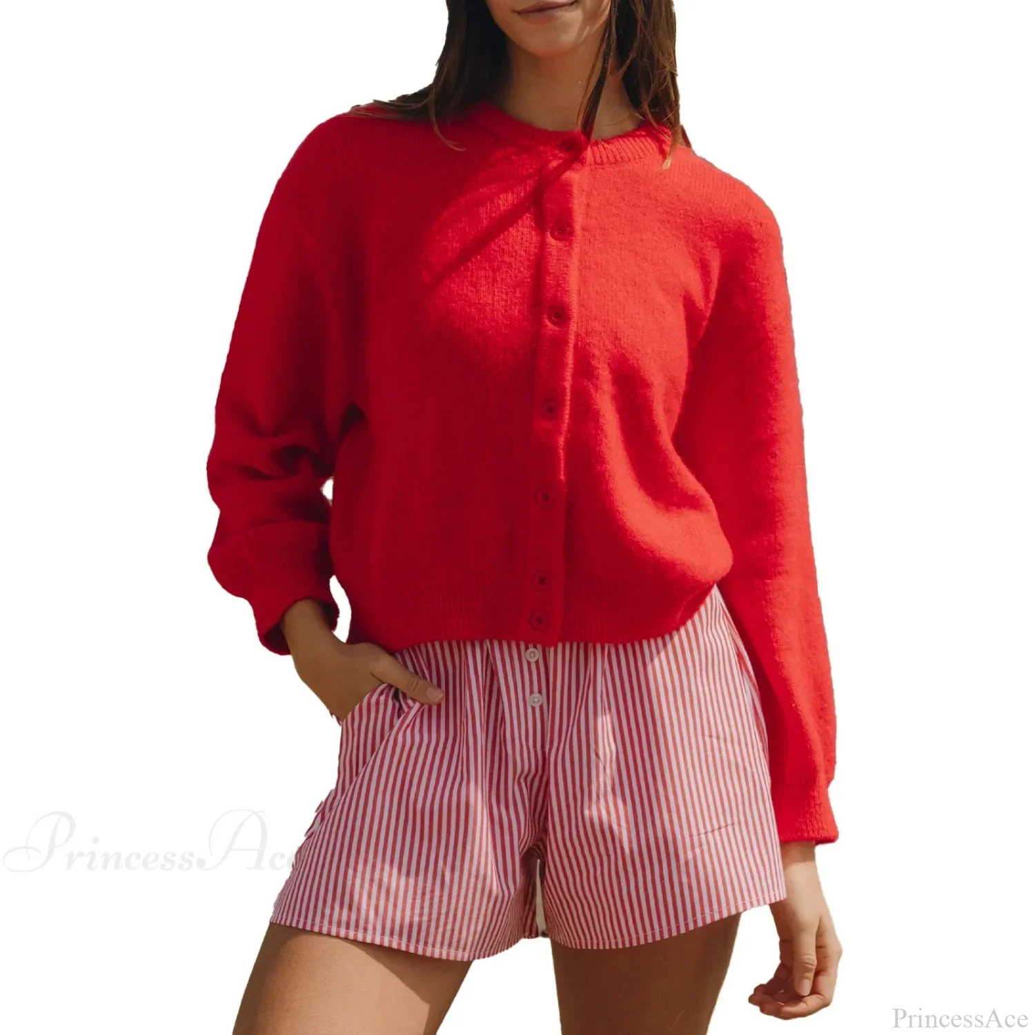 Button Down Lightweight Knit Cardigan - Image 8