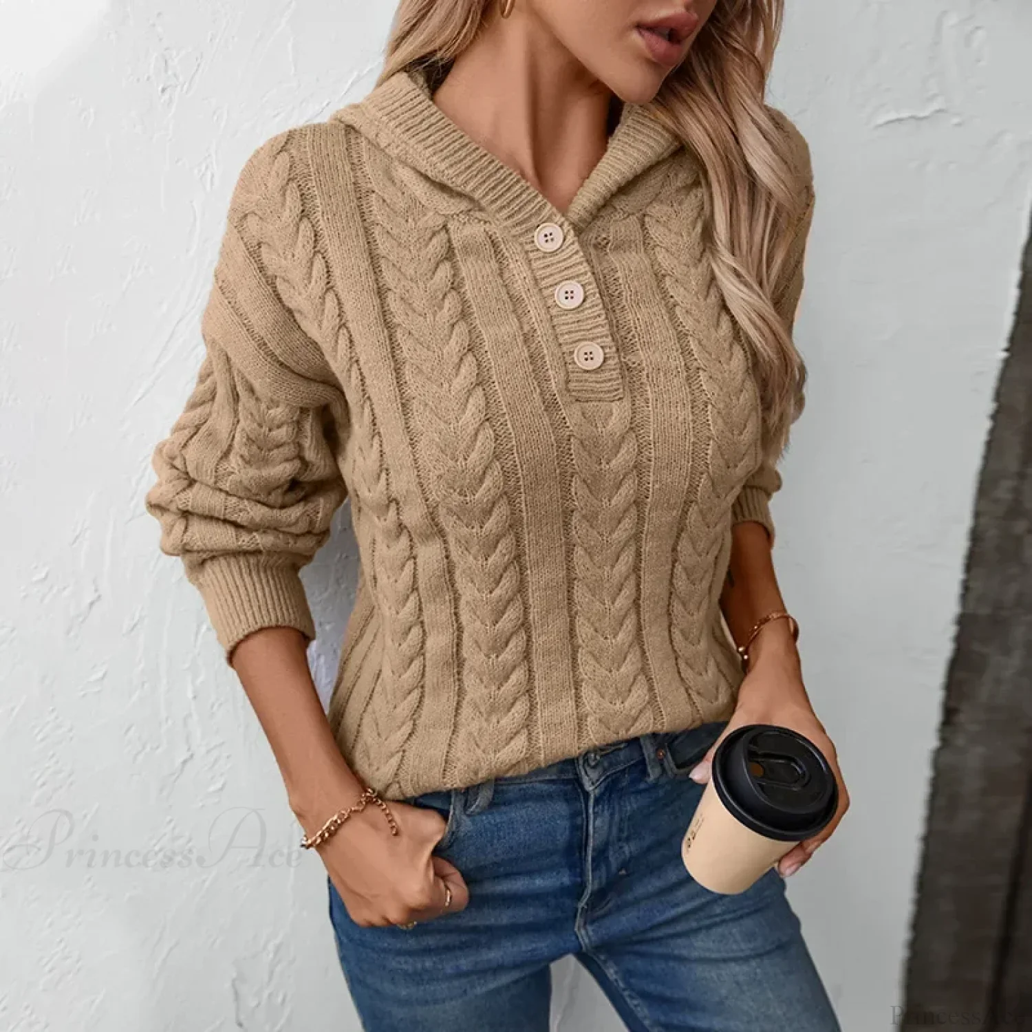 Button Vintage Cardigan Sweater - Image 4