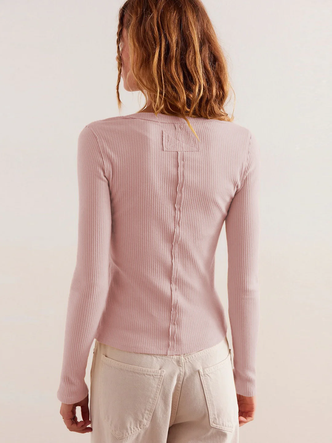 Buttoned Ribbed Knit Cardigan - Image 6