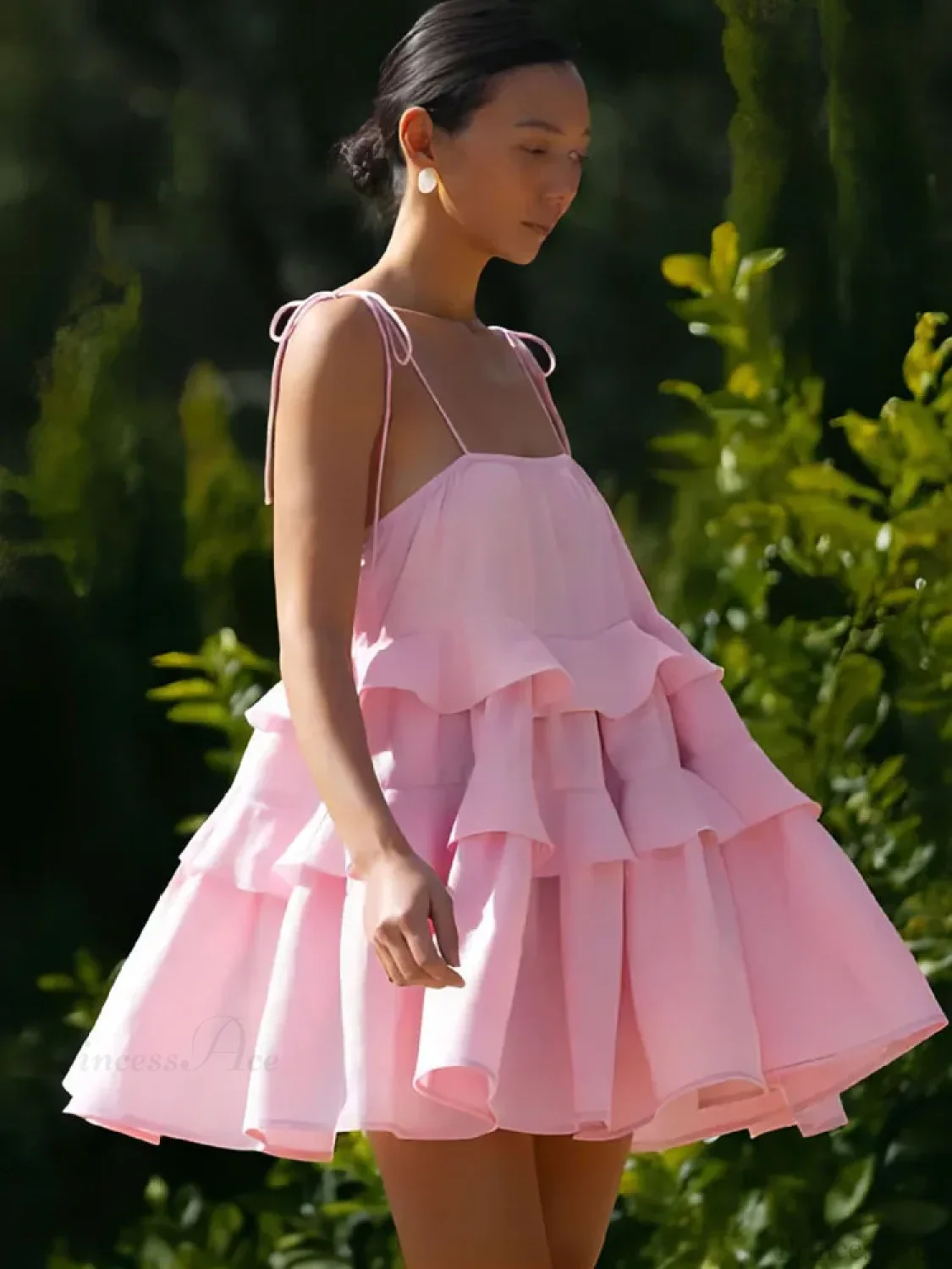 Cake Neck High-Waist Mini Dress - Image 3