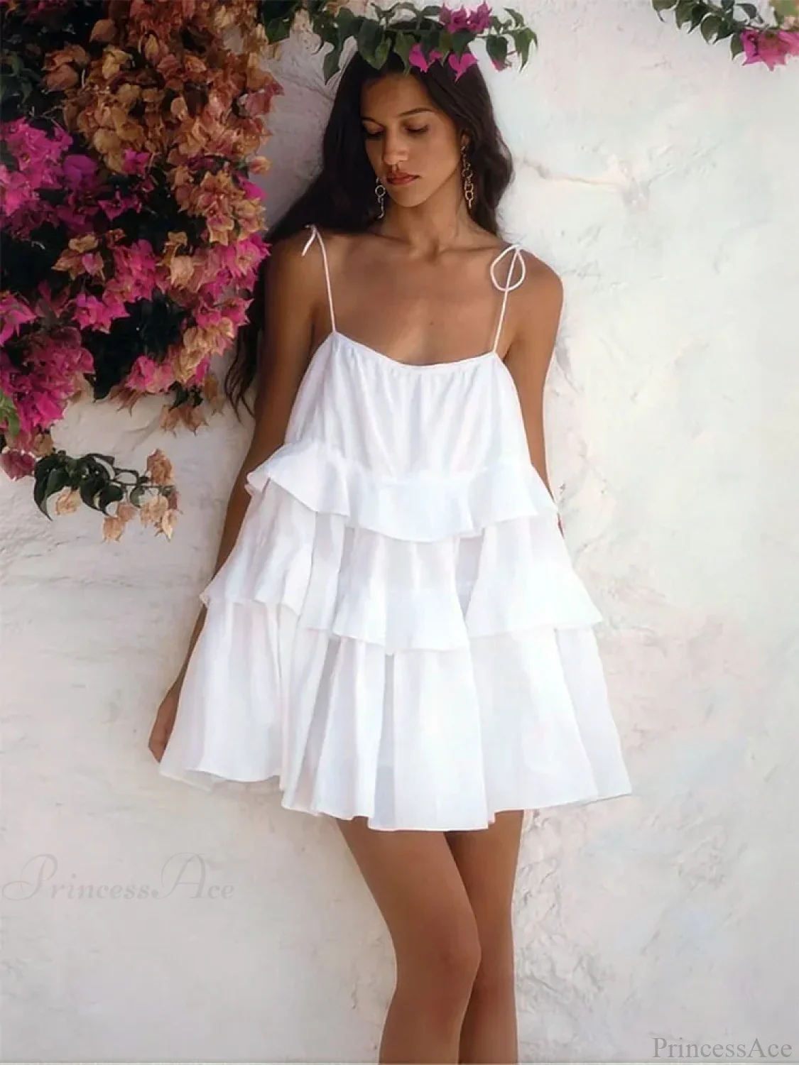 Cake Neck High-Waist Mini Dress - Image 4