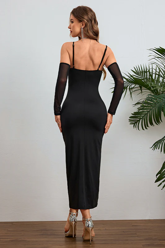 Cami Rhinestone Sleeve Bodycon Party Dress - Image 5