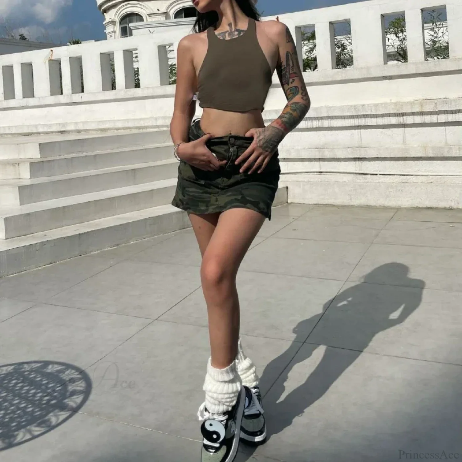 Camouflage Cargo Pocket Skirt - Image 2