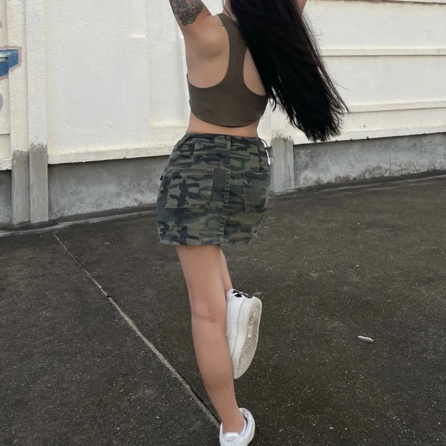 Camouflage Cargo Pocket Skirt - Image 3