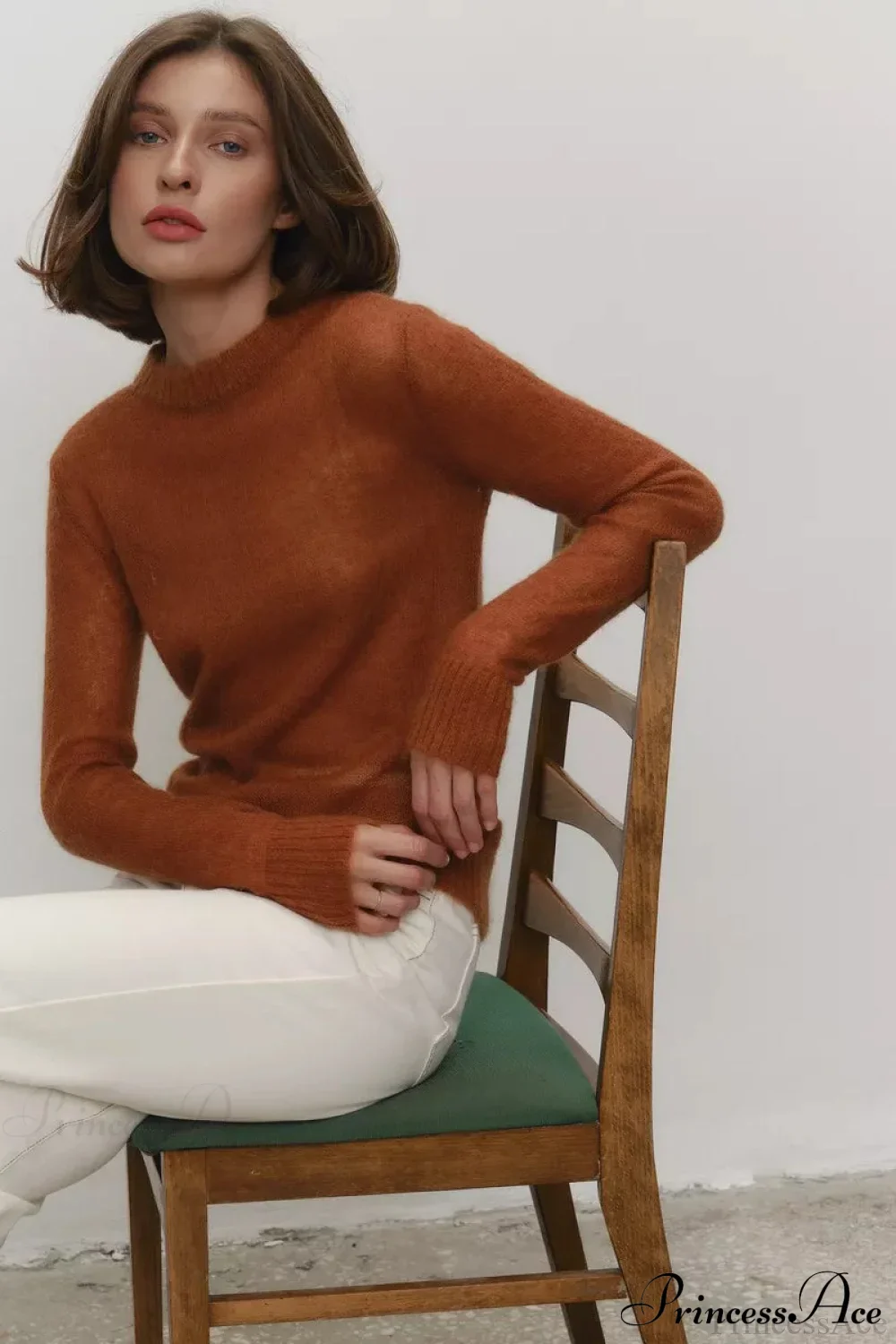 Candy Pastels Sheer Crew Neck Lightweight Knit Top - Image 20